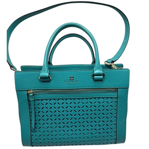 kate spade Handbags - Kate Spade Perri Lane Laser Cut Crossbody Bag, Purse , Teal